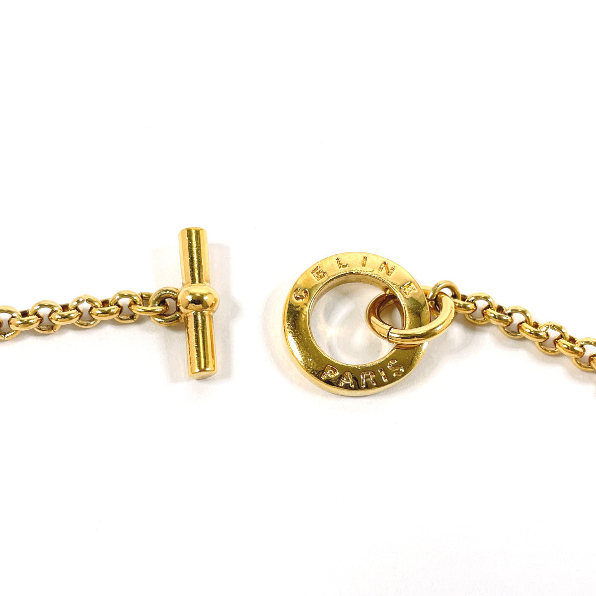 CELINE Necklace metal gold vintage Women Used