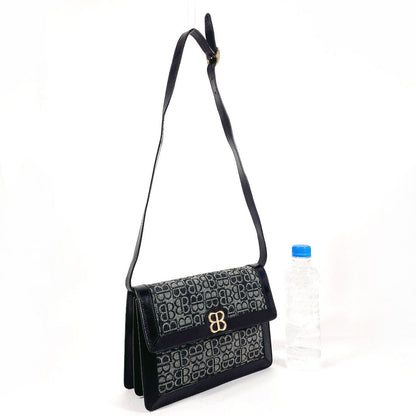 Balenciaga Canvas Leather BB Logo 2WAY Vintage Shoulder Bag