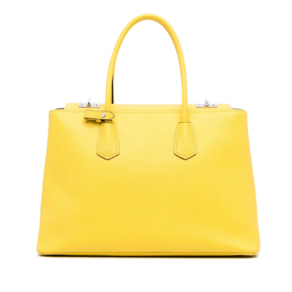 Prada Double Cuir Yellow Saffiano