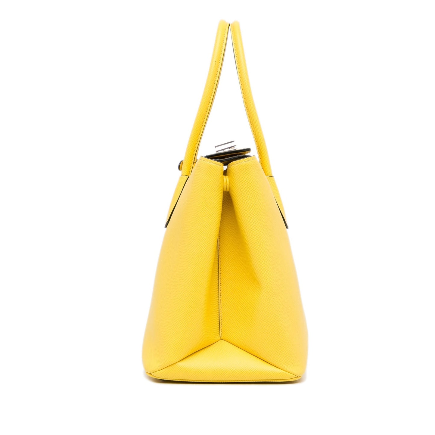 Prada Double Cuir Yellow Saffiano