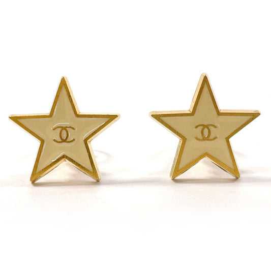 Chanel Star Coco Mark Earrings Gold