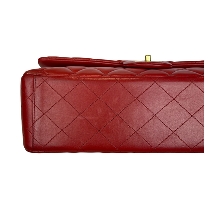 Double Flap Maxi Lambskin Red GHW