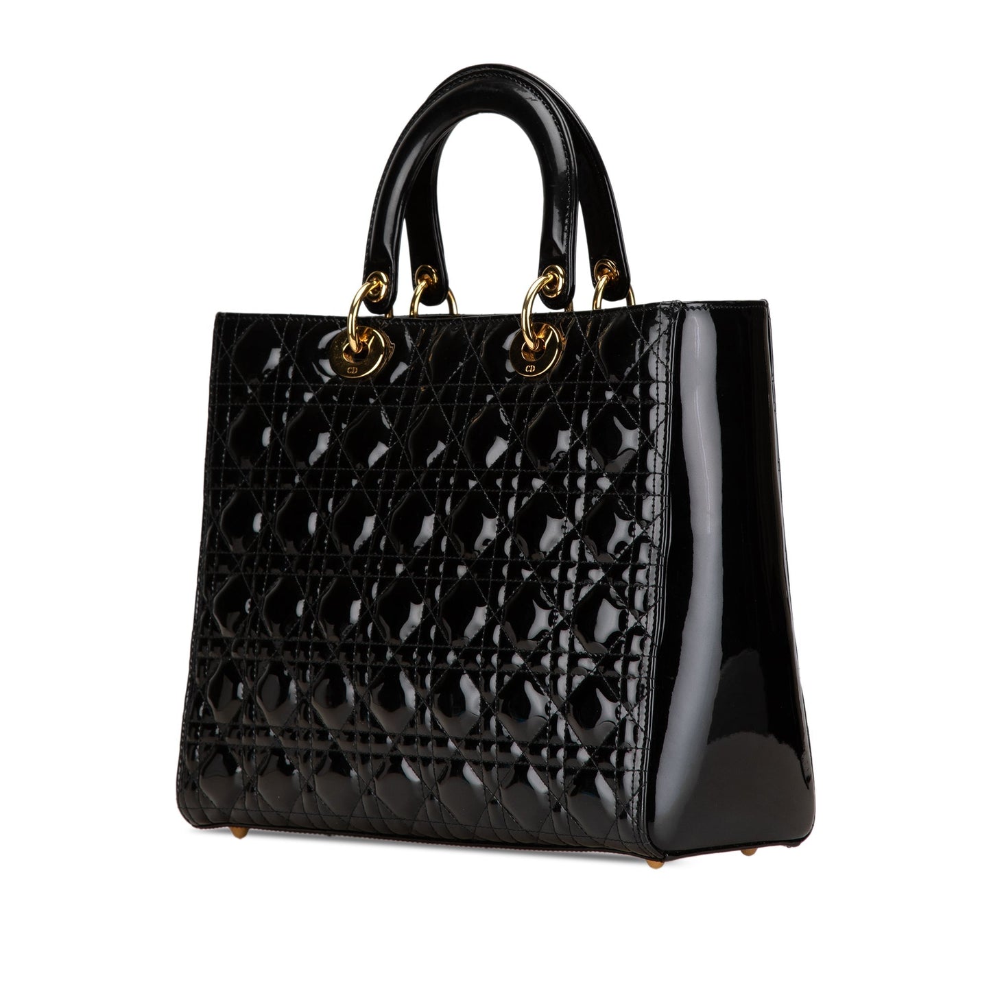Large Patent Cannage Lady Dior