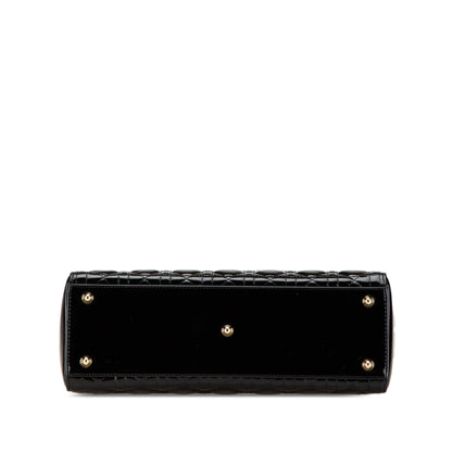 Large Patent Cannage Lady Dior