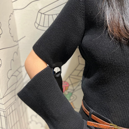 Celine in Cotton and Viscose Collar Sweater