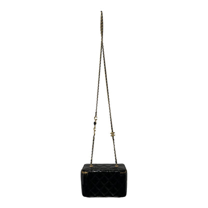 Chanel Cross Body Bag Leather BLK