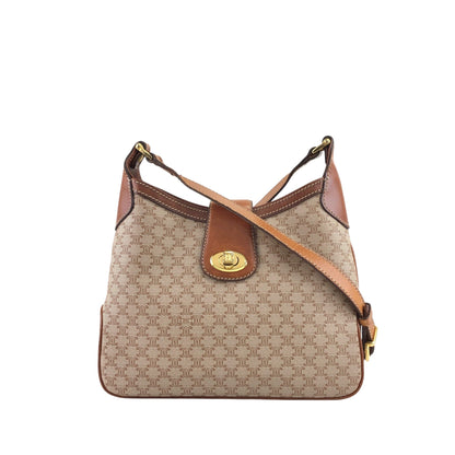 CELINE  Turn Lock Shoulder bag Beige Vintage 457idi