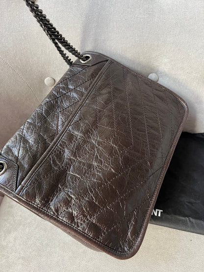 Yves Saint Laurent (YSL) Brown Medium Niki Chain Bag