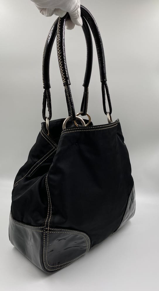 Prada Nylon and Leather Tote