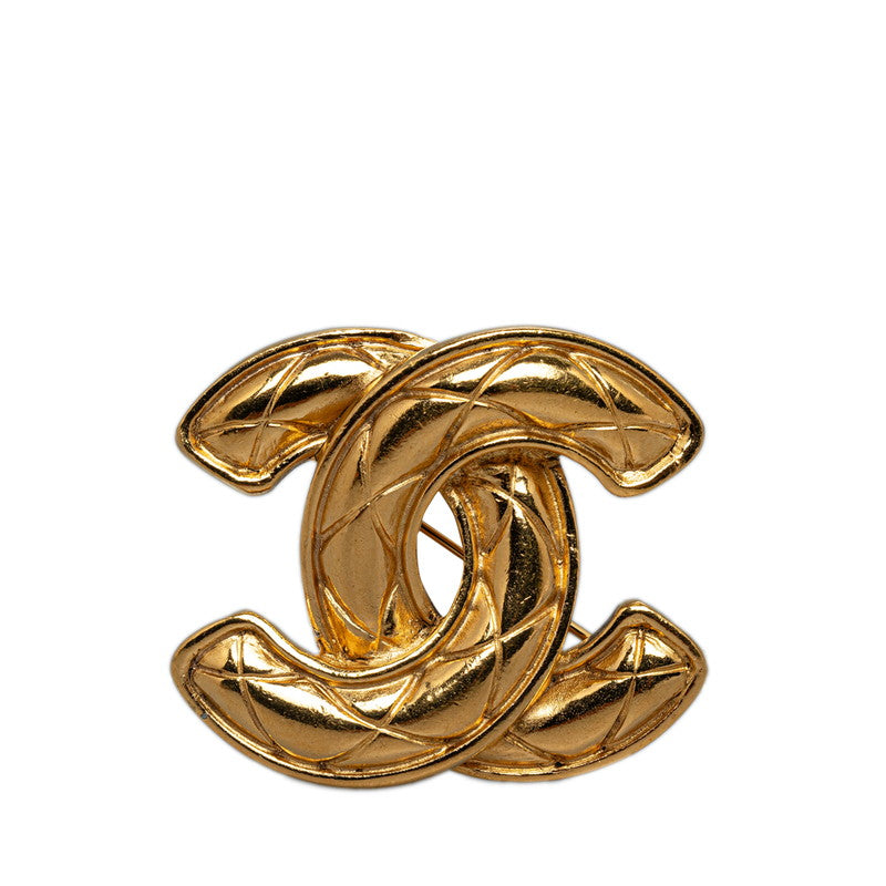 Chanel CC Matelasse Brooch  Metal Brooch in Good condition