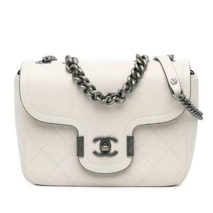 White Chanel Paris-Greece Calfskin Archi Chic Flap Satchel