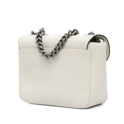 White Chanel Paris-Greece Calfskin Archi Chic Flap Satchel
