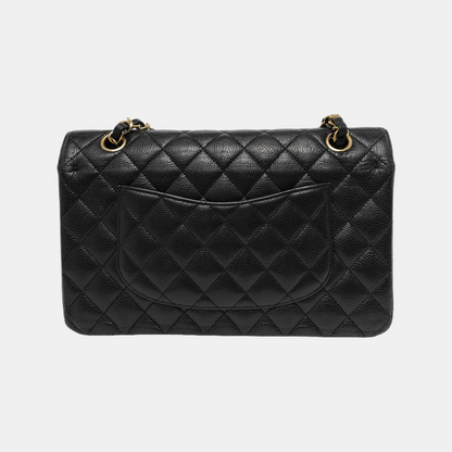Chanel Classic Flap Medium Black Caviar Leather Gold-tone Hardware