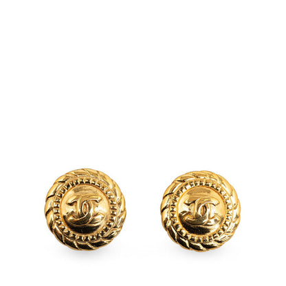 Chanel CC Clip On Earrings Metal Earrings in Excellent condition