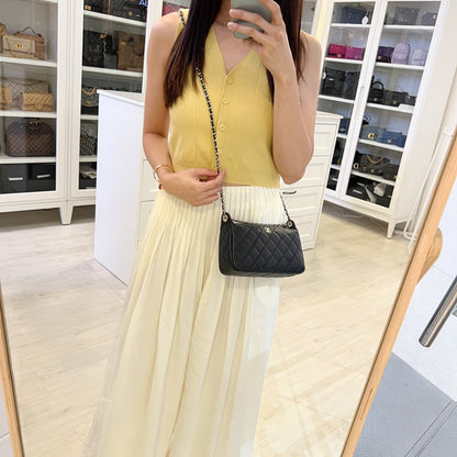 Chanel 25A Clutch on Chain in Black Caviar and LGHW (Model: AP4704)