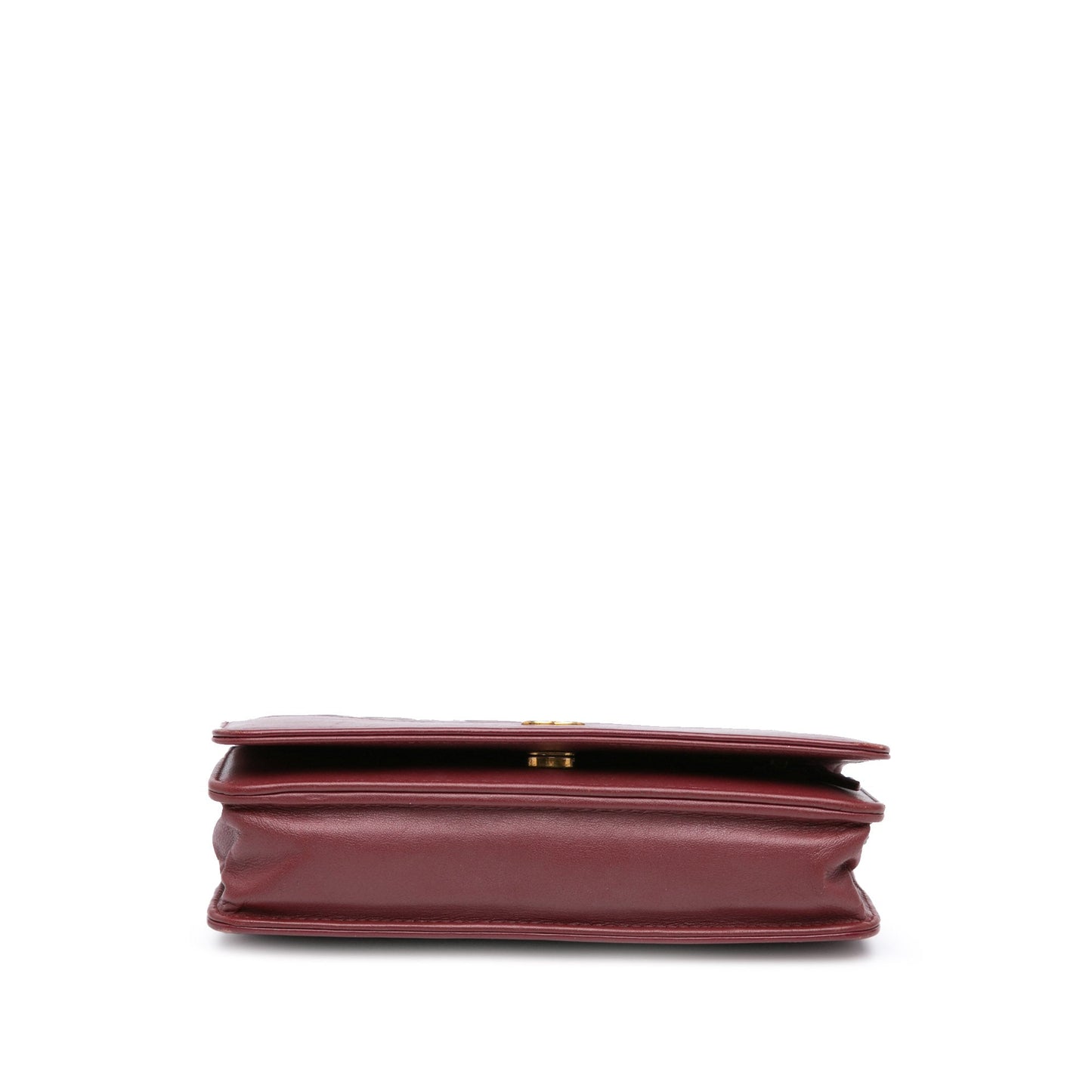 Red Chanel Quilted Aged Calfskin Gabrielle Wallet on Chain Crossbody Bag