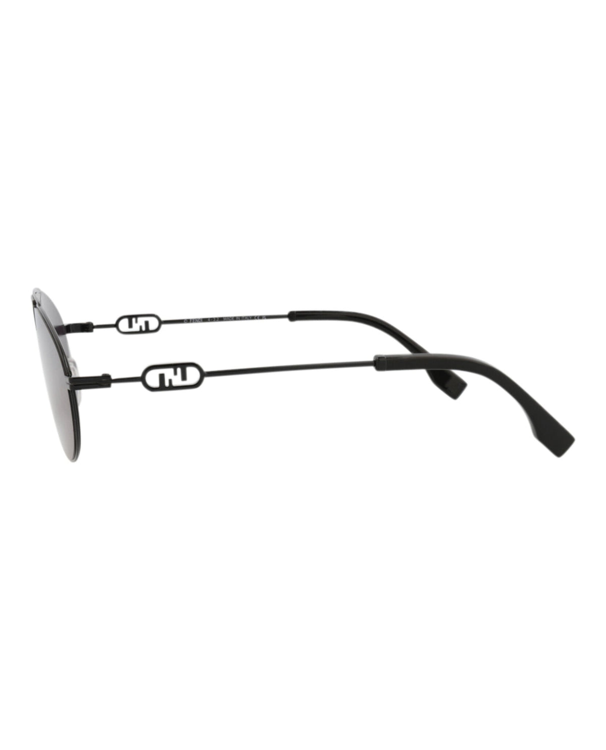 Fendi Mens Aviator Black Black Smoke Fashion Designer Eyewear