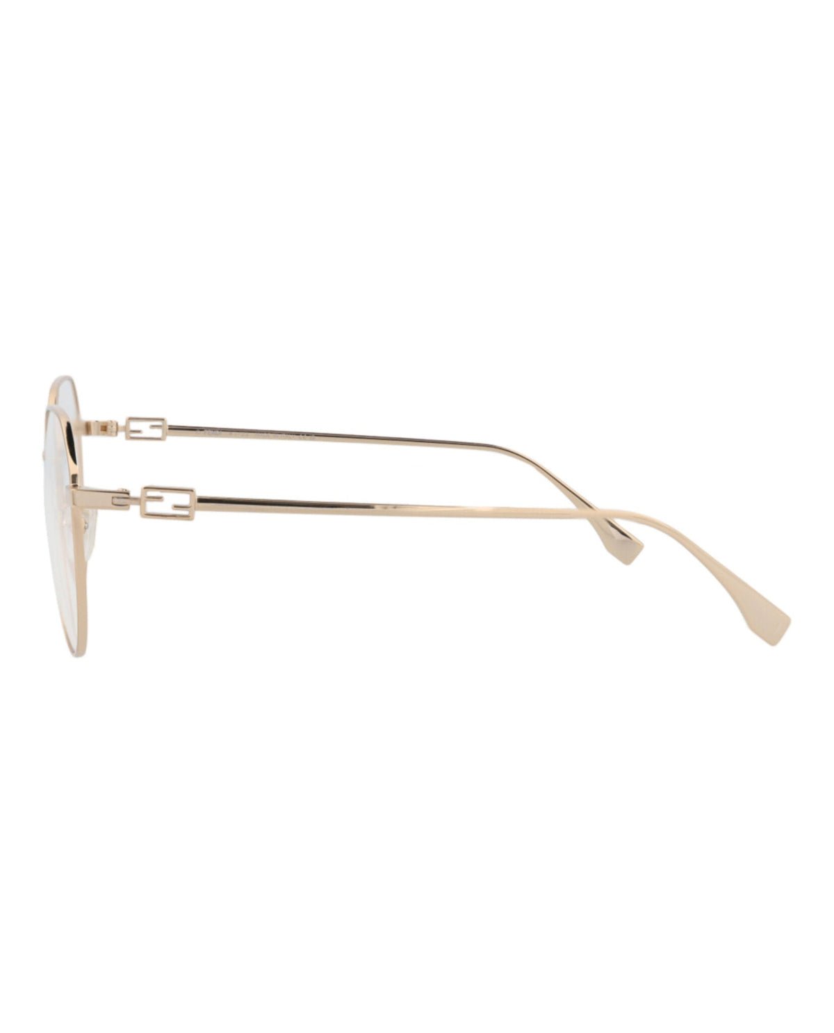 Fendi Womens Round/Oval Gold Gold Transparent Fashion Designer Eyewear