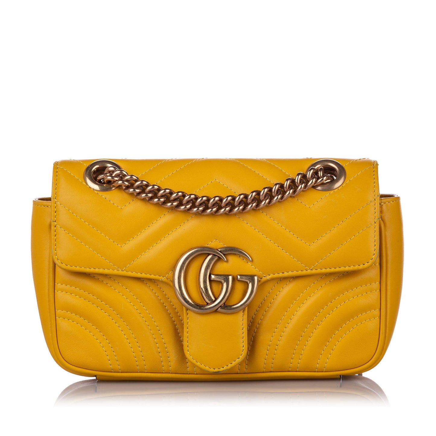 Gucci Mini GG Marmont QuiltedLeather Crossbody Bag