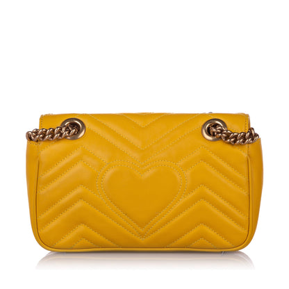 Gucci Mini GG Marmont QuiltedLeather Crossbody Bag
