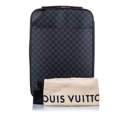 Louis-Vuitton Damier Graphite Pegase Light 55 Black