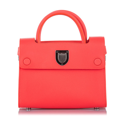 Diorever Leather Satchel Orange