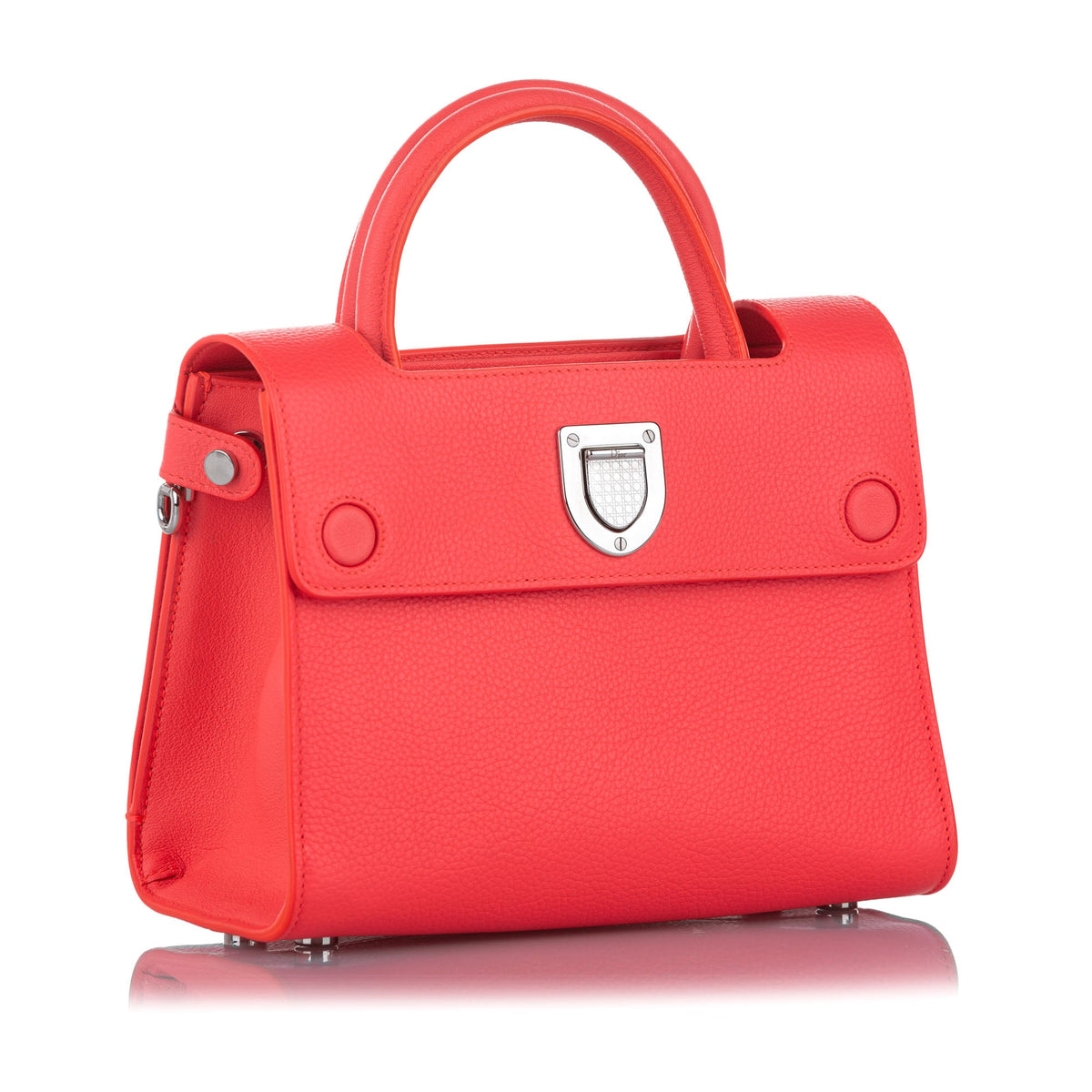 Diorever Leather Satchel Orange