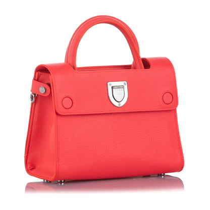 Diorever Leather Satchel Orange