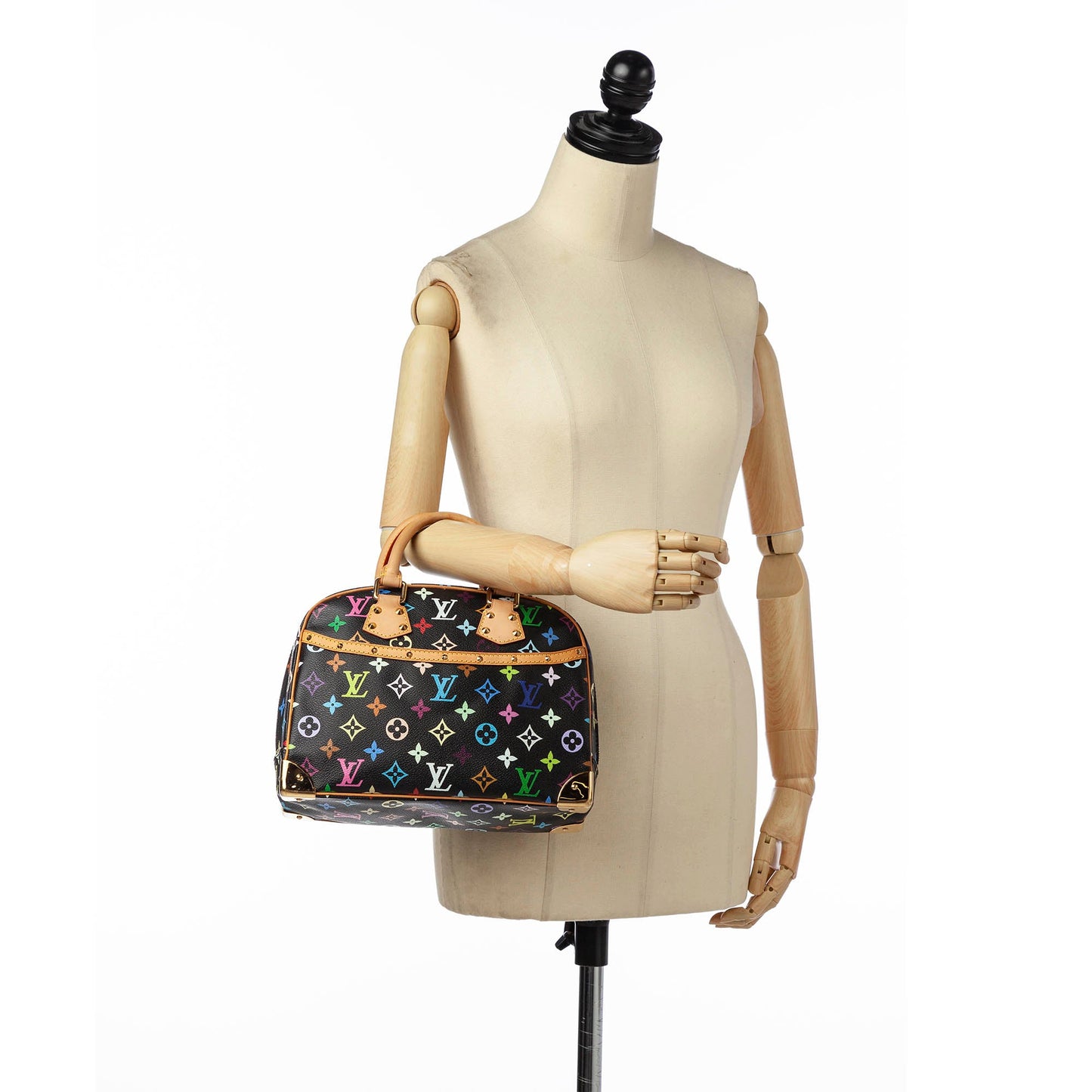 Louis-Vuitton Monogram Multicolore Trouville Black