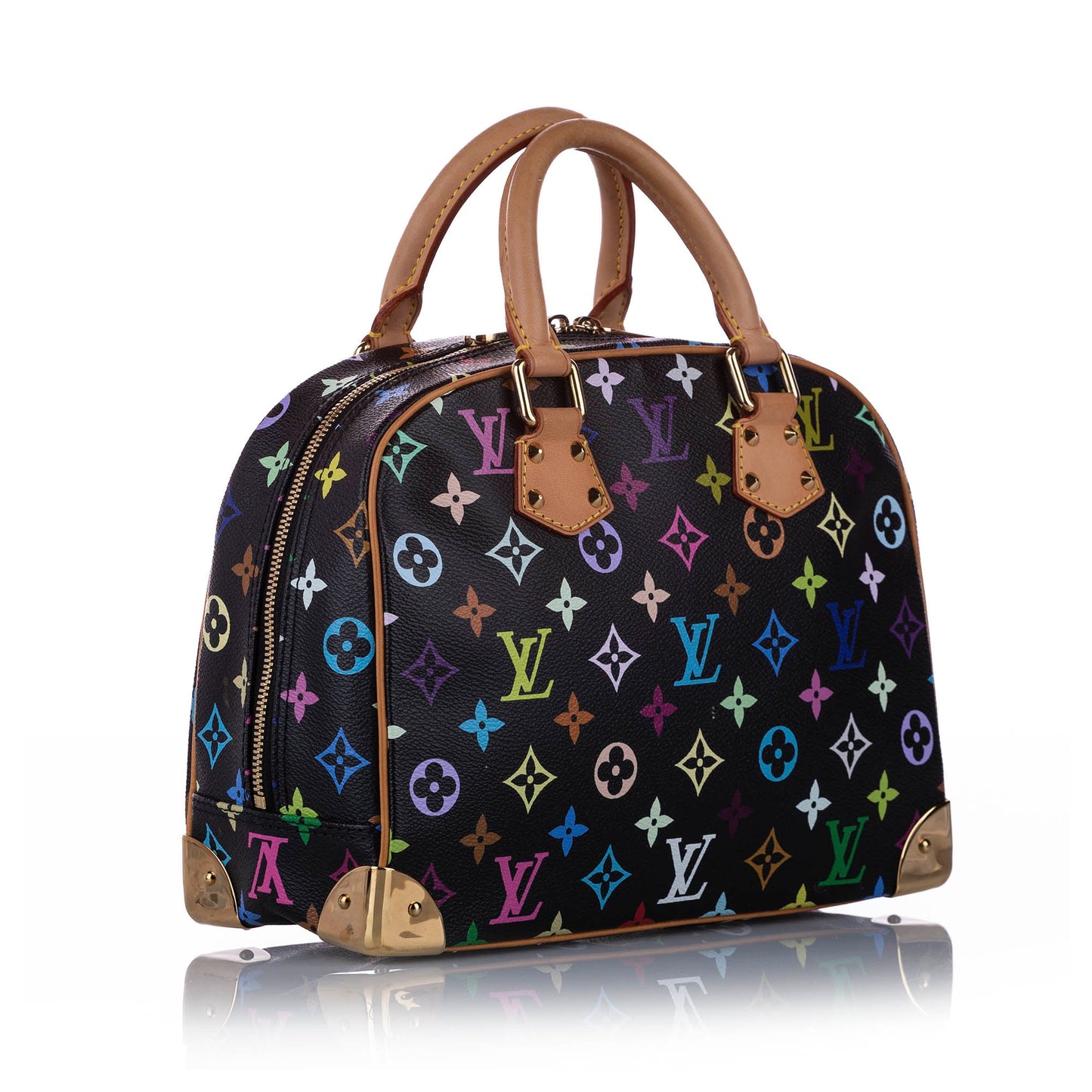Louis-Vuitton Monogram Multicolore Trouville Black