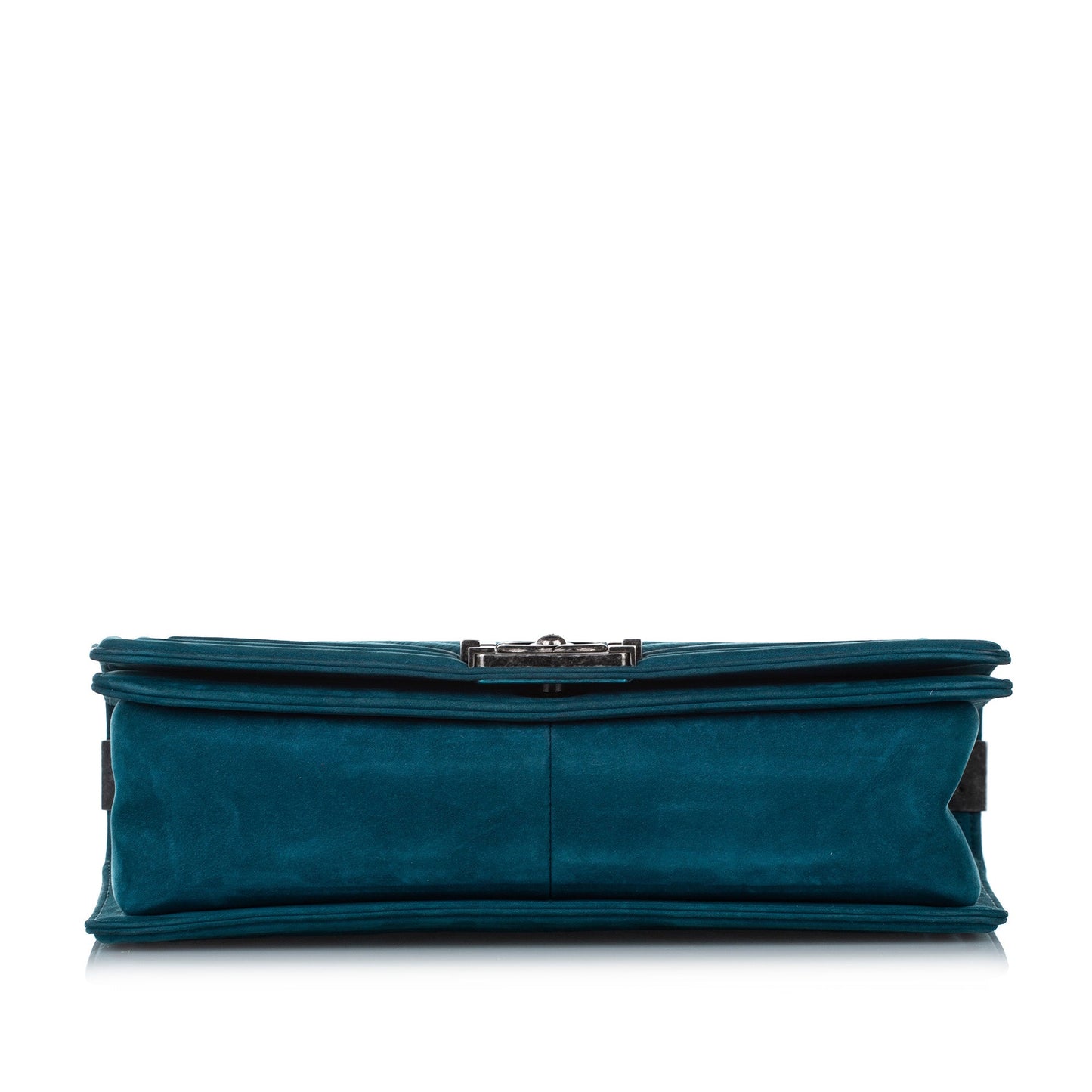 New Medium Chevron Boy Suede Flap Bag Blue