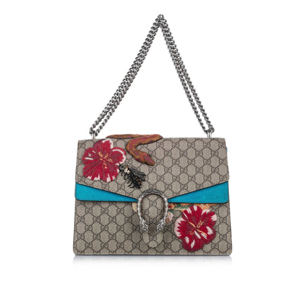 Gucci Large GG Supreme Dionysus Shoulder Bag Brown