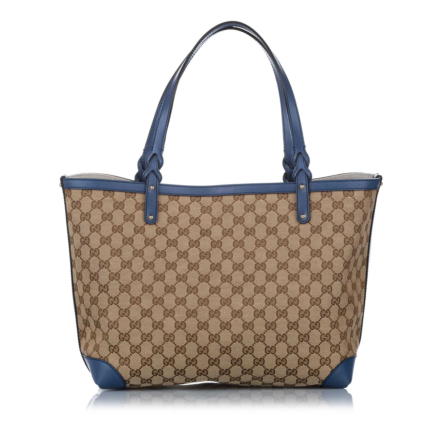 Gucci GG Canvas Craft Tote Bag Brown