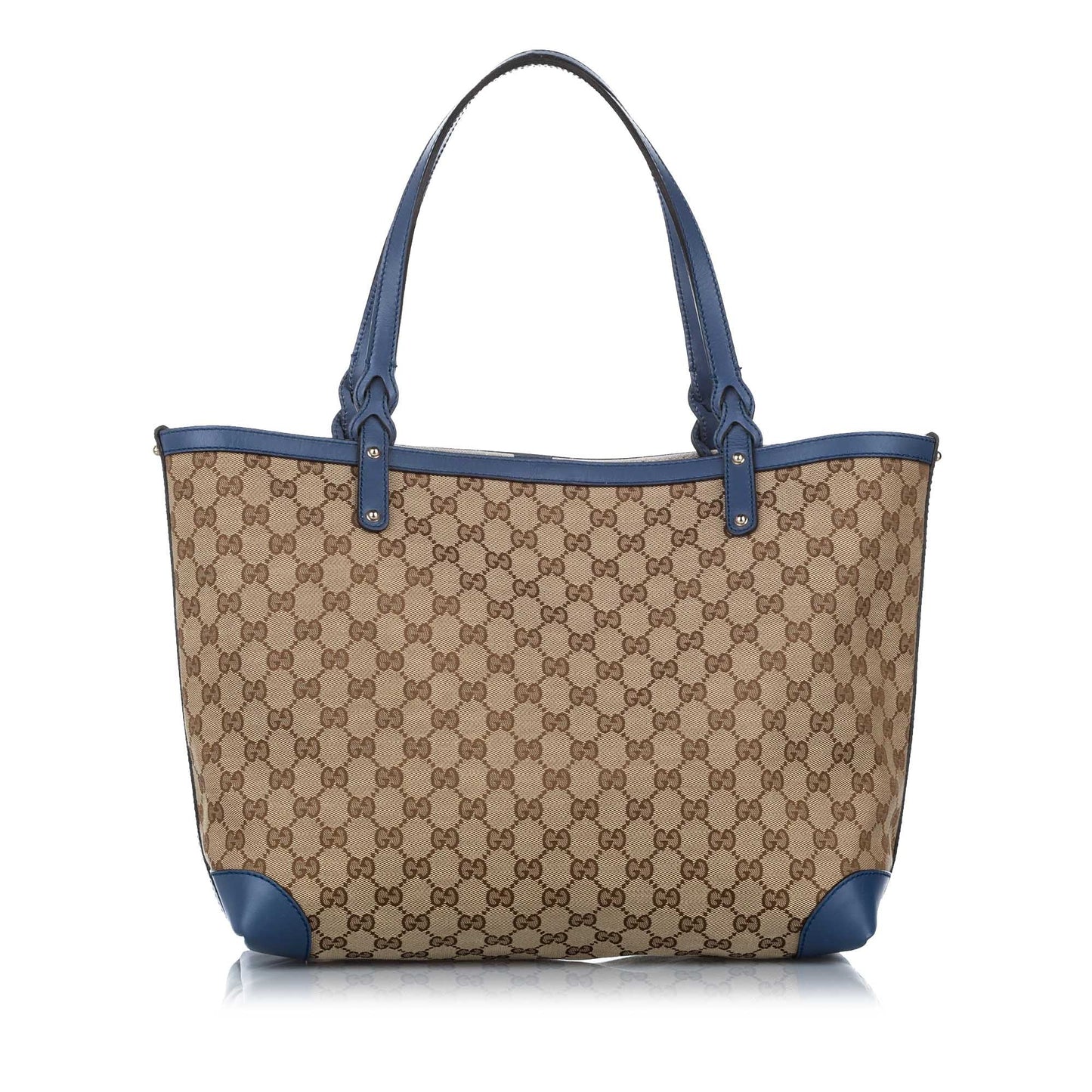 Gucci GG Canvas Craft Tote Bag Brown