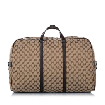 Gucci GG Canvas Travel Bag Brown