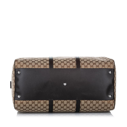 Gucci GG Canvas Travel Bag Brown