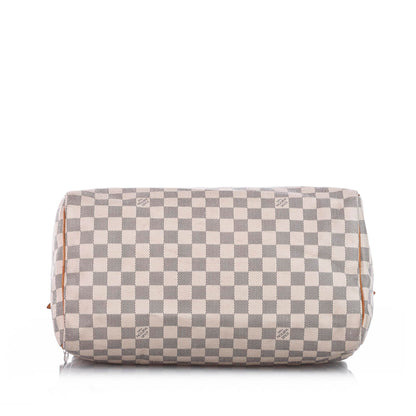 Louis-Vuitton Damier Azur Speedy 35 White