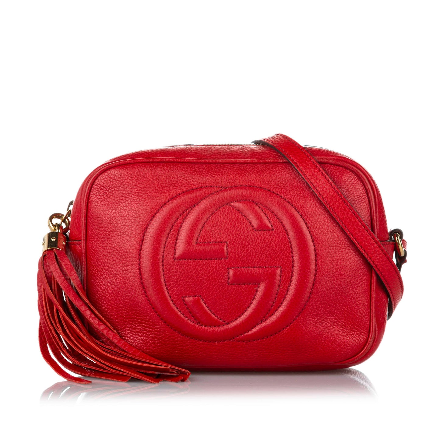 Gucci Soho Disco Leather Crossbody Bag Red