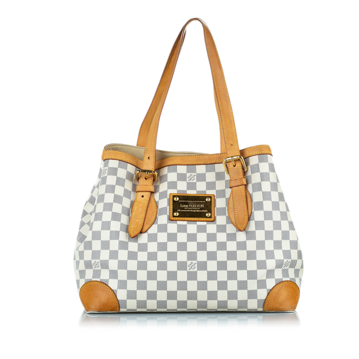 Louis-Vuitton Damier Azur Hampstead PM White
