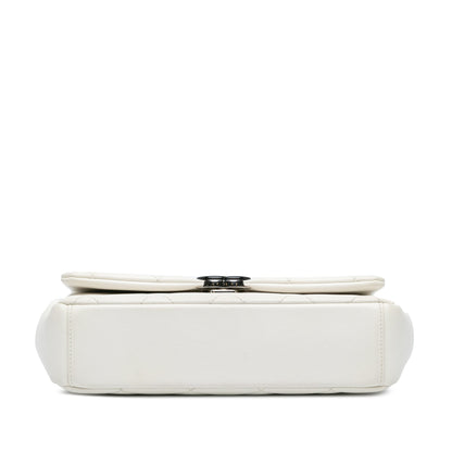 White Chanel Medium Quilted Caviar My Everything Flap Crossbody Bag