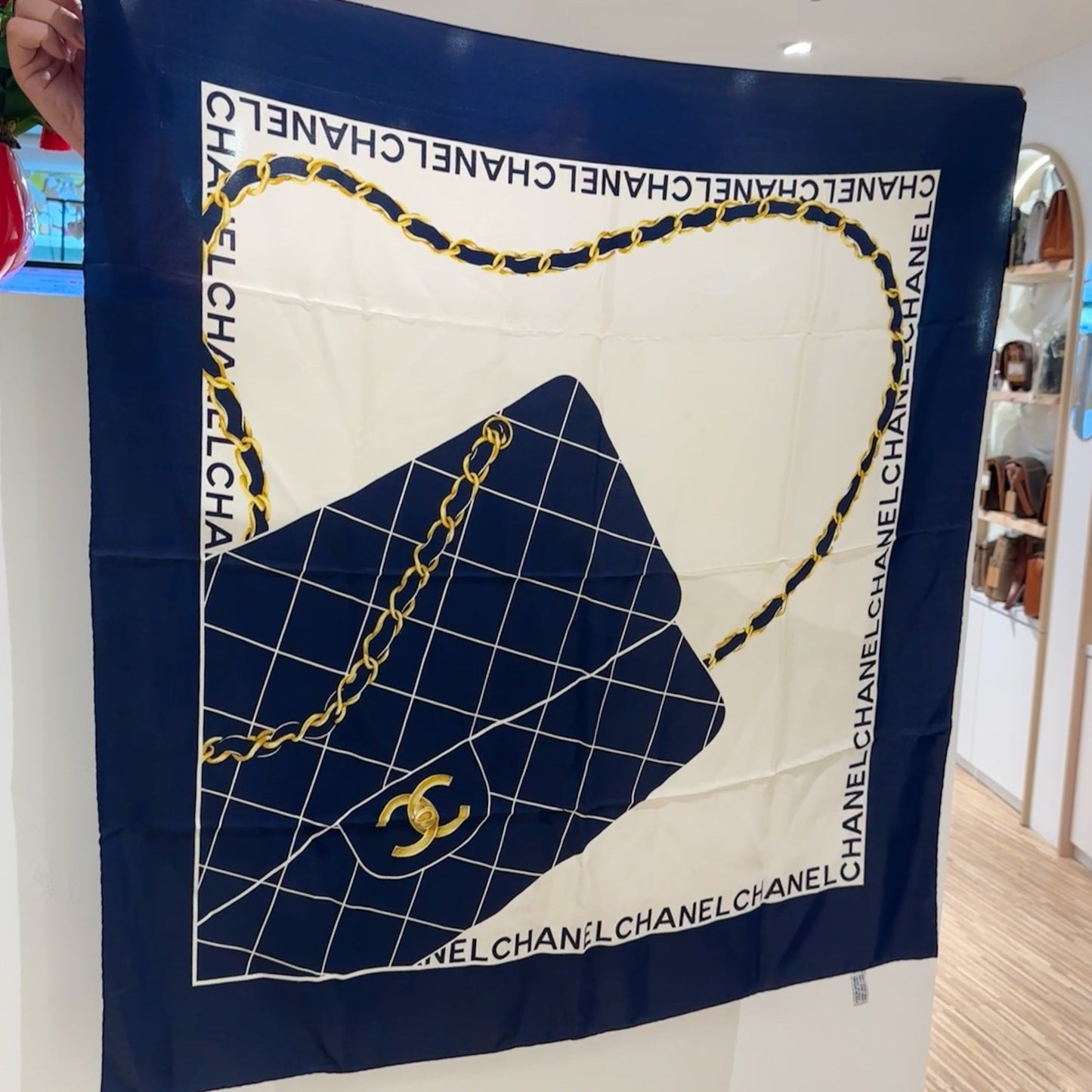Chanel vintage silk scarf