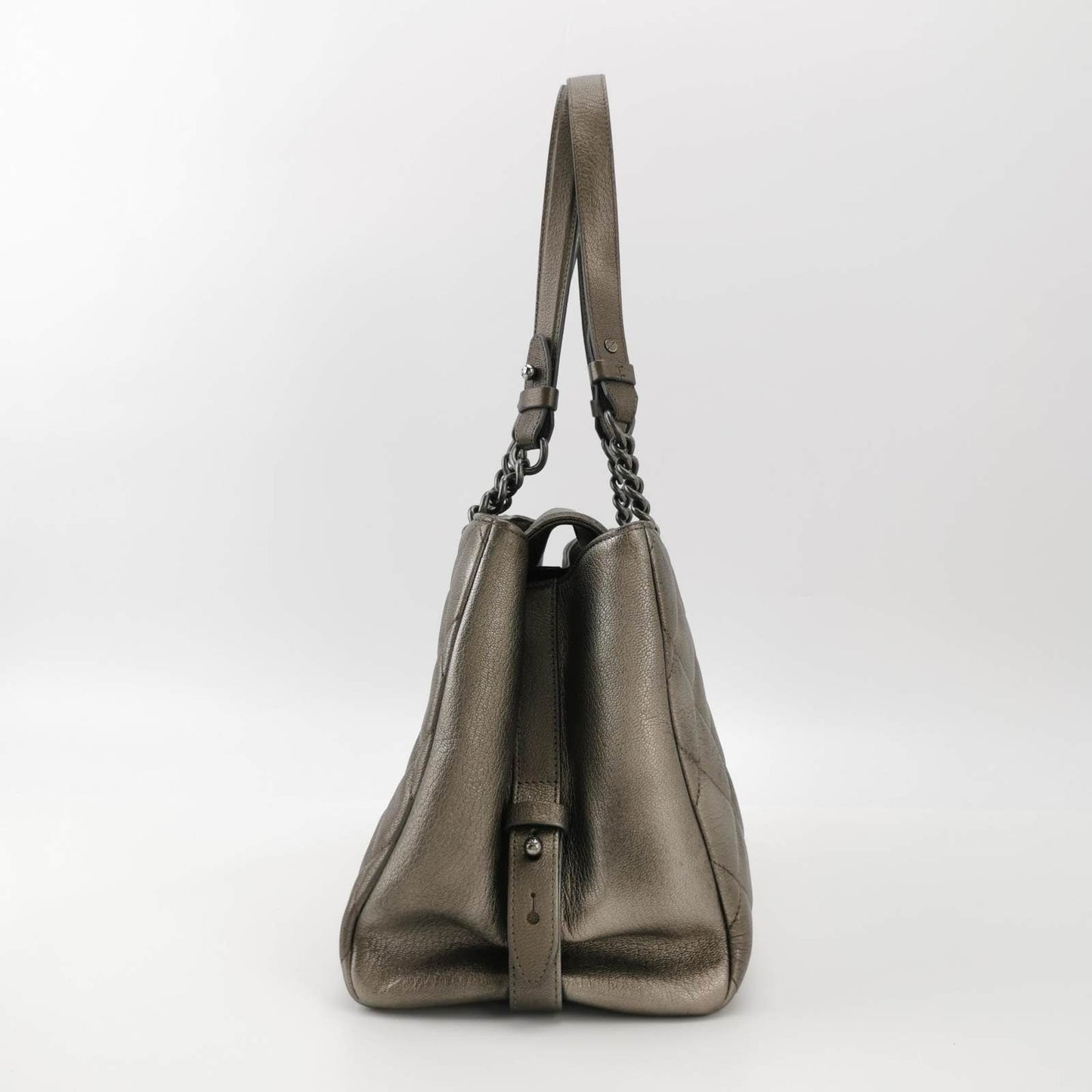 Chanel Portobello ChainTote Bag Bronze Metallic Silver Calfskin