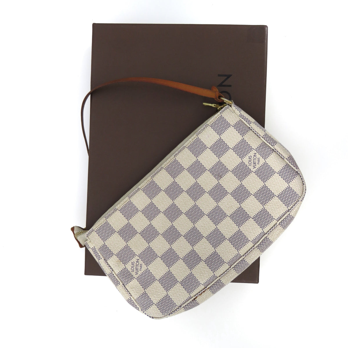 Louis-Vuitton Pochette in Damier Azur