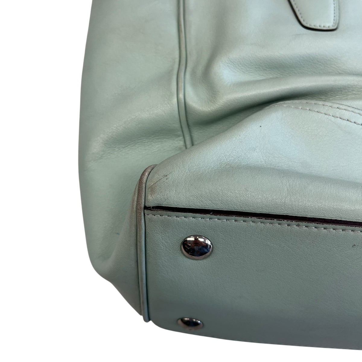 Handbag Designer By Coach In Green, Size:Large
