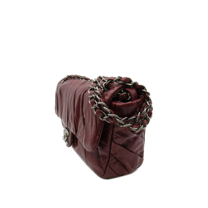 CHANEL Medium Glazed Calfskin Twisted Flap Shoulder Bag