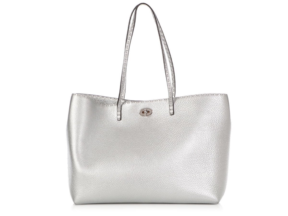 Fendi Silver Carla Selleria Tote