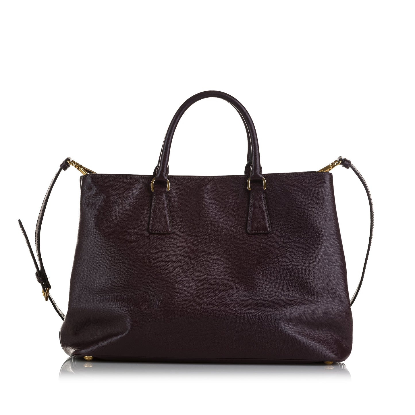 Prada Cuir Twin HandBag Brown Saffiano