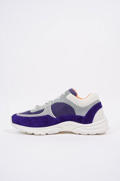 Chanel CC Logo Sneaker Blue   White Nylon EU 39.5 UK 6.5