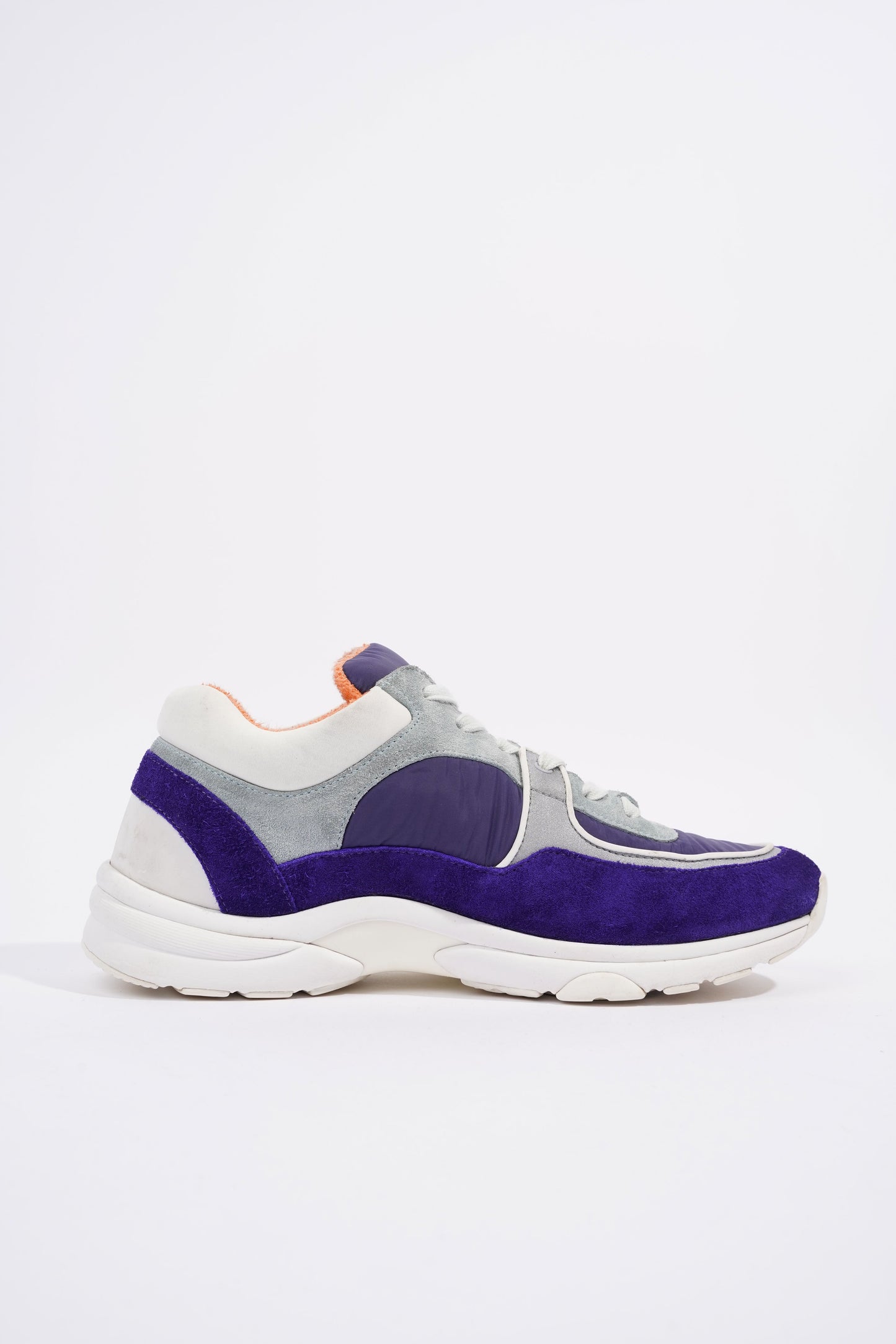 Chanel CC Logo Sneaker Blue   White Nylon EU 39.5 UK 6.5