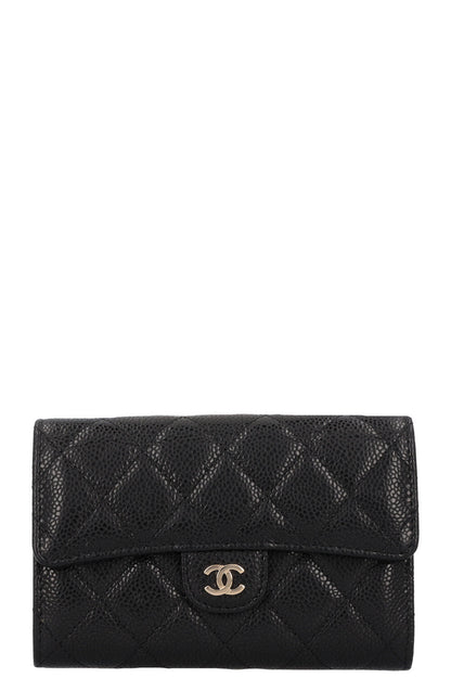 CHANEL Classic Wallet Caviar Black